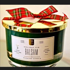 DW HOME CANDLE HOLIDAY FIR BALSAM RICHLY SCENTED NEW 3 WICK